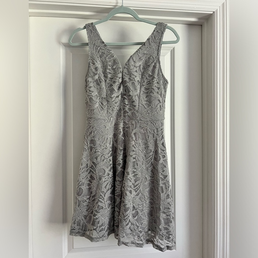 Venus Women’s Gray Fit and Flare Cocktail Dress - Small